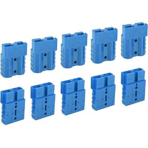 Unifizz Car 10pcs 600V 50A Battery Quick Connect Disconnect Wire Harness Plug Blue for Trailer Forklift 7 8 10 AWG