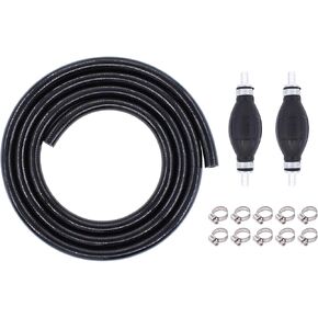 خط وقود القوارب Applianpar 3/8 بوصة مع مشابك خرطوم ومصباح تمهيدي لليد لمحرك البحرية الخارجية RV Diesel البنزين
