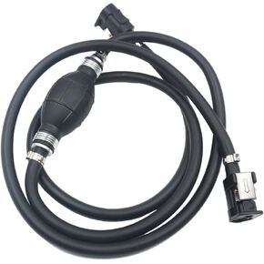 2.1m/6.88ft 5/16" 8mm Fuel Line Hose with Connector, Hand Fuel Line Outboard Primer Bulb Assembly Kit for Motor Vehicle Marine Boat