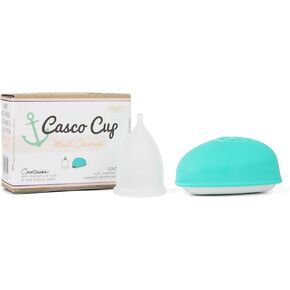 Casco Menstrual Cup & Case - Medical Grade Silicone Period Cup Made in Maine USA, Reusable Menstrual Cup. (4 Reusable Cups - Find Your Fit)