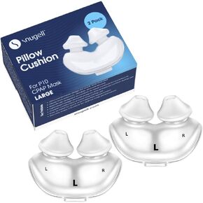 Snugell CPAP Replacement for ResMed AirFit P10 – 2-Pack – Designed for Nasal Cushion CPAP Mask – Soft, Secure Seal to Reduce Pressure Points and Minimize Leaks (Medium)