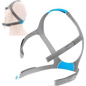 Replacement Headgear Strap Compatible with Airfit F30 CPAP Mask, Adjustable Ventilator Mask Headband with Clips