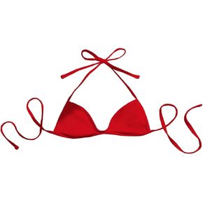 SOLY HUX Women's Halter Neck Bikini Top Sleeveless Tie Back Swim Tops Cheeky Beachwear