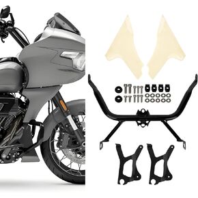 PSLER Road Glide Side Fairing Panel Support Bracket Kit - Motorcycle Side Panel Fairing for Touring Road Glide CVO ST FLTRXSTSE 2024 FLTRXSE 2023 2024 Road Glide Fairing Support Bracket （Gloss Black）