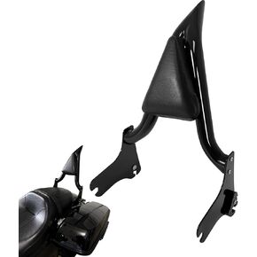 مسند ظهر للدراجة النارية من Dredoggmoto وسادة مسند ظهر للركاب من Sissy Bar متوافقة مع Harley Touring Road Glide Road King CVO Street Glide Electra Glide 1997-2008 (20 بوصة كروم)