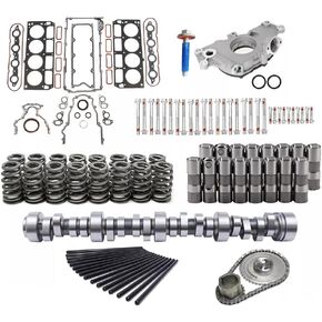 Sloppy Mechanics Stage 2 Camshaft Lifter Kit for GM CHEVY 1997-2007 SS2 LS1 4.8 5.3 5.7 6.0 6.2 LS Cam LQ4 LM7 with E1840P HT2148 Camshaft/Lifters/Springs/Seals/Gaskets/Pushrods/Oil Pump/Timing chain