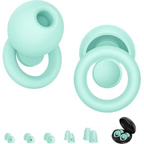 Ear Plugs for Sleeping Noise Cancelling, Comfy Silicone Ear Plugs for Noise Reduction 30dB/35dB, Reusable Hearing Protection Earplugs with 6 Silicone Eartips and 4 Memory Foam Ones, Purple