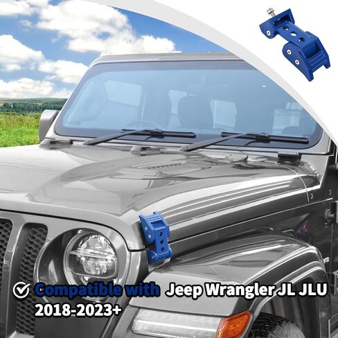 Jwwy for Jeep Wrangler Hood Latches Clamp Aluminium Stefit Steel Hood Catch Fastene مع مجموعة قفل متوافقة مع Jeep Wrangler JK/JKU 2007-2017 ، JL/JLU 2018-2025+ & Gladiator JT 2020-2025+ 4xe Red A in Kuwait