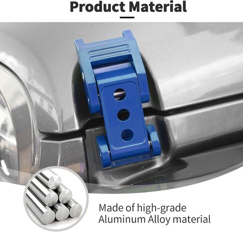 Jwwy for Jeep Wrangler Hood Latches Clamp Aluminium Stefit Steel Hood Catch Fastene مع مجموعة قفل متوافقة مع Jeep Wrangler JK/JKU 2007-2017 ، JL/JLU 2018-2025+ & Gladiator JT 2020-2025+ 4xe Red A in Kuwait