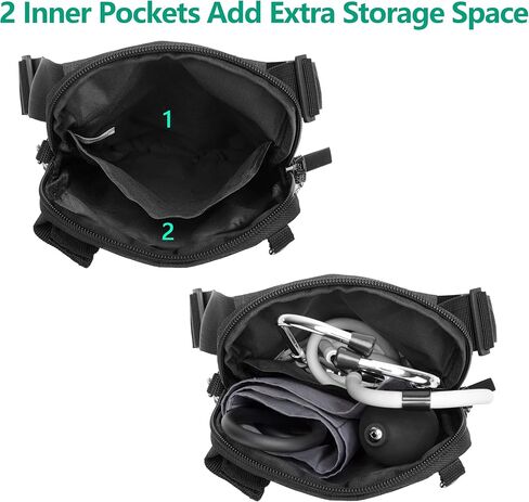 Trunab Nurse Fanny Pack with Tape Holder and Medical Gear Pockets, Utility Nurse Waist Storage Bag, with Adjustable Waist Strap, Nurse Belt Organizer Pouch for Stethoscopes, Scissors Black in Kuwait