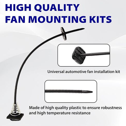 Fan Mounting Kit, Radiator Fan Zip Ties Clips Mounting Kit, Electric Mount Hold Down for Cooling Fan Transmission Cooler Radiator Fan Kit for Universal Car Vehicle in Saudi Arabia