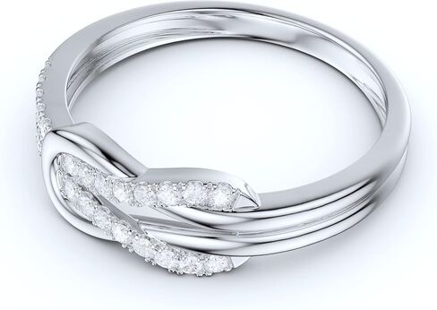 10K White Gold Tie The Love Knot Simulated Diamond or Genuine Moissanite Intertwined Ring Promise Ring in Saudi Arabia
