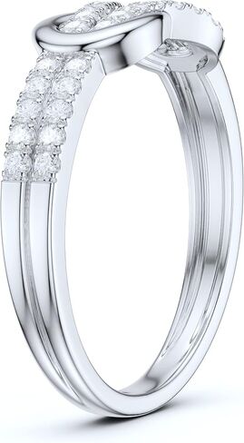 10K White Gold Tie The Love Knot Simulated Diamond or Genuine Moissanite Intertwined Ring Promise Ring in Saudi Arabia