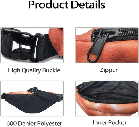 Funny Gifts White Elephant Gifts, Wisedom Gag Gifts Dad Bag Fanny Pack & 3D Beer Belly Waist Pack Waterproof For Women Men Christmas Stocking Stuffers for Men (Thin Hair) in Kuwait