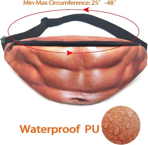 Funny Gifts White Elephant Gifts, Wisedom Gag Gifts Dad Bag Fanny Pack & 3D Beer Belly Waist Pack Waterproof For Women Men Christmas Stocking Stuffers for Men (Thin Hair) in Kuwait