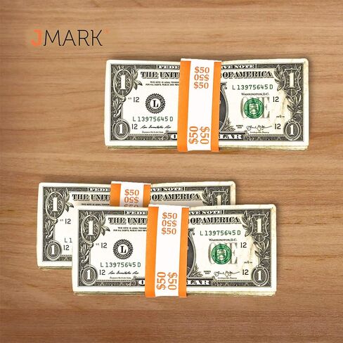 Money Bands Currency Sleeves Straps – Made in USA (Pack of 330 for $100) Self-Adhesive Money Wrappers for Bills Color Coded Wraps Meets ABA Standards, 7.5 x 1.25 inches – Counter Recyclable Kraft Pape in Saudi Arabia