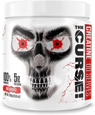 JNX SPORTS The Curse! Creatine Monohydrate Powder 60 Servings | Pure Micronized Creatine 5g Per Serving | 300g - 10.6 Ounce in Saudi Arabia