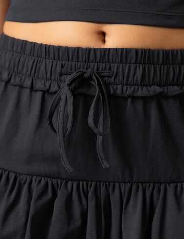 Colorfulkoala Skirts for Women High Waist Mini Tiered A-Line Flowy Shorts Tennis Golf Casual Skorts with Pockets in Saudi Arabia