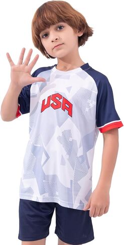 Soccer Jerseys for Kids Boys & Girls,Youth Soccer Jersey Practice Outfits Football Training Uniforms Set 4-16Y in Saudi Arabia
