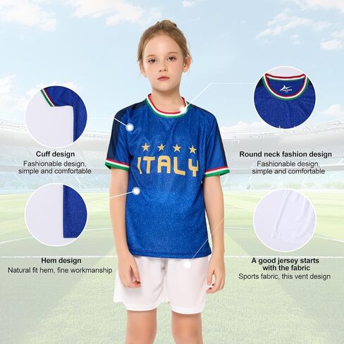 Soccer Jerseys for Kids Boys & Girls,Youth Soccer Jersey Practice Outfits Football Training Uniforms Set 4-16Y in Saudi Arabia