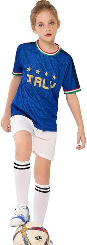 Soccer Jerseys for Kids Boys & Girls,Youth Soccer Jersey Practice Outfits Football Training Uniforms Set 4-16Y in Saudi Arabia