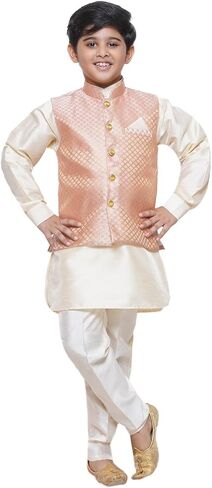 AJ DEZINES Boys Indian Wear Bollywood Style Kurta Pyjama Waistcoat for Kids in Saudi Arabia