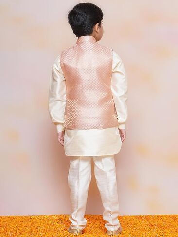 AJ DEZINES Boys Indian Wear Bollywood Style Kurta Pyjama Waistcoat for Kids in Saudi Arabia