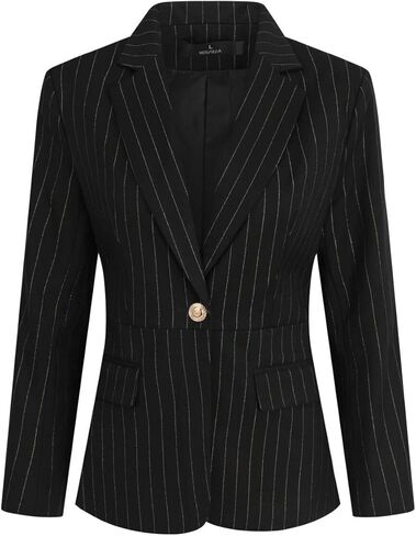 YYNUDA Women's Business Striped Suit Set 2 Piece Office Work Business Suits Blazer and Pant in Kuwait
