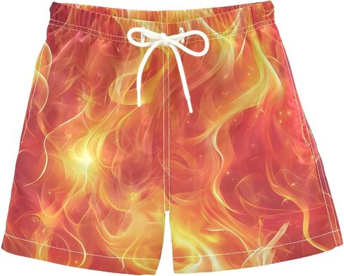 Boys Swim Trunks with Boxer Brief Liner, Ice Cream Cone Boys Swimwear Quick Dry Bathing Suit Toddler Swim Trunks in Saudi Arabia