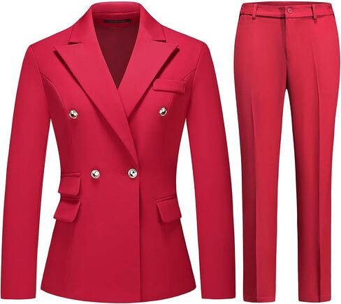 Women's Suiting Pants Suits for Women Dressy Double-Breasted Blazer Business Casual Outfits in Saudi Arabia
