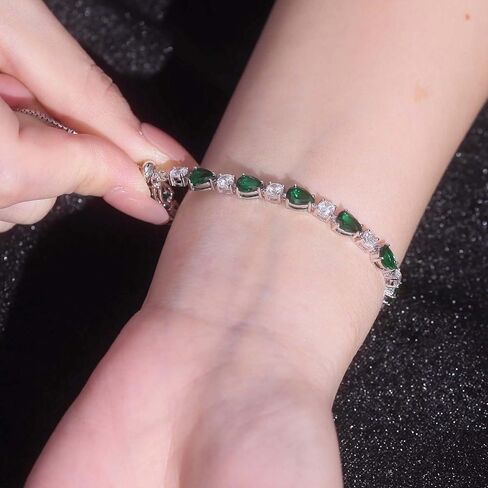 FANCIME Shine of Tears Birthstone Tennis bolo Bracelets Sterling Silver Tennis Bracelets Charm Fine Jewelry Birthday Gifts for Women Mom in Saudi Arabia