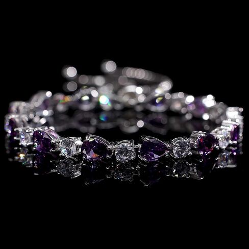 FANCIME Shine of Tears Birthstone Tennis bolo Bracelets Sterling Silver Tennis Bracelets Charm Fine Jewelry Birthday Gifts for Women Mom in Saudi Arabia