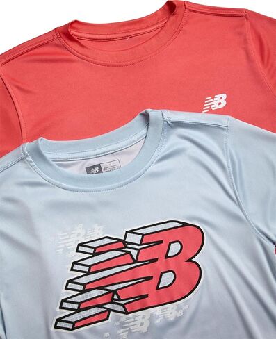 New Balance Boys Shorts Set - 3 قطع الأداء قمصان القميص القصيرة وقصيرة كرة السلة (الأحجام: 8-12) in Saudi Arabia