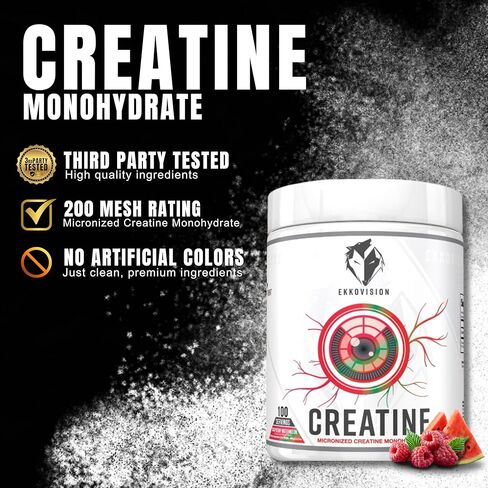 Creatine Monohydrate Powder, Micronized, Unflavored, Pre Workout & Post Workout Supplement for Men and Women, Energy Support, Easy to Mix in Shakes, Smoothies & Beverages, 200 Servings in Kuwait