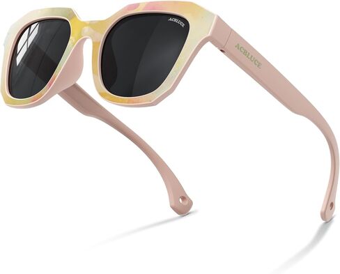 Kids Polarized Sunglasses for Boys Girls Unbreakable Frame Teen Youth Child Sport Baseball Beach Glasses for Age 5-12 in Saudi Arabia