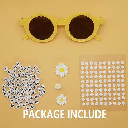 Personalized Flower Sunglasses for Kids Girls Boys, Daisy Summer Sunglasses for Vacation,Graduation, Birthday Easter DZYJ in Kuwait