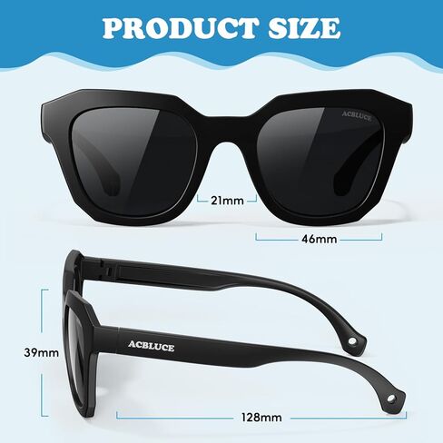 Kids Polarized Sunglasses for Boys Girls Unbreakable Frame Teen Youth Child Sport Baseball Beach Glasses for Age 5-12 in Saudi Arabia