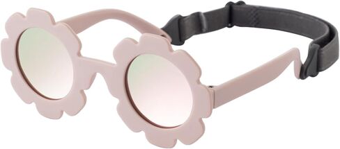 Flexible Flower Polarized Baby Sunglasses with Strap for Infant Girls 0-24 Months in Saudi Arabia