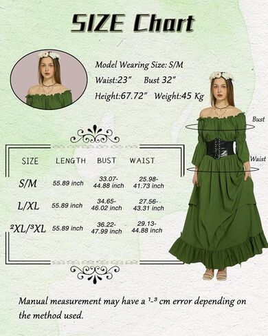kasahara Renaissance Medieval Costume Dress for Women with Flower Crown Corset Renaissance Fairy Outfit for Women 4pcs in Saudi Arabia