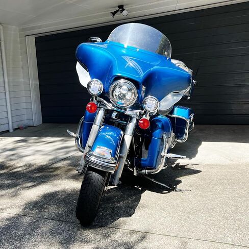 HDBUBALUS Flat Turn Signal Light Red Lens Cover 3.25" Fit For Harley Touring Road King Electra Glides Ultra Glide Road Glide Street Glide 1986-up 2pc in Kuwait