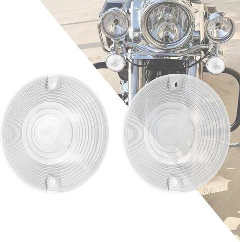 HDBUBALUS Flat Turn Signal Light Red Lens Cover 3.25" Fit For Harley Touring Road King Electra Glides Ultra Glide Road Glide Street Glide 1986-up 2pc in Kuwait