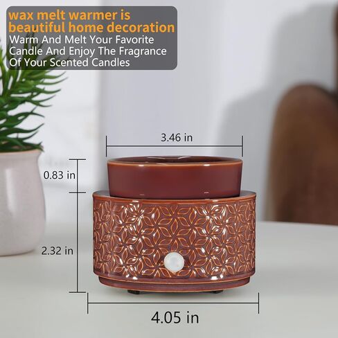 Electric Wax Melt Warmer 4-in-1 Candle Warmer for Scented Wax Melter Cute Ceramic Fragrance Wax Burner for Home Office Bedroom Deco Gift for Women Dark Blue in Saudi Arabia