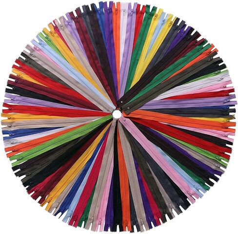 YAKA 60 Pack of 14 Inches Mix Nylon Coil Zippers Bulk - Supplies Zippers for Tailor Sewing Crafts (20 Color) in Kuwait