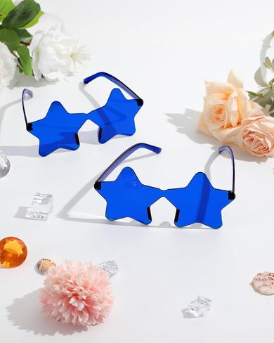 40 Pairs Rimless Star Sunglasses Bulk Wholesale Transparent Candy Color Star Glasses for Women Men Party Favors in Kuwait