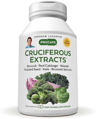 ANDREW LESSMAN Cruciferous Extracts 30 Capsules – High Levels of Glucosinolates and Sulforaphane from Broccoli, Red Cabbage, Mustard Seed, Wasabi, Brussels Sprouts and Kale Extracts, No Additives in Saudi Arabia