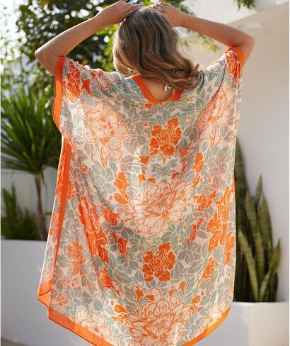 STARWHISPER Women's Swimsuit Cover Up for Beach Kimono with Bohemian Cruise Outfits for Women 2025 Summer Casual Resort Wear in Kuwait