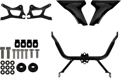 Psler Road Glide Side Fairing لوحة دعم مجموعة قوسين - لوحة جانبية للدراجات النارية Fairing for Touring Road Glide Cvo St Fltrxstse 2024 Fltrxse 2023 2024 Road Glide Fairing Support Bracket （Gloss Black） in Kuwait