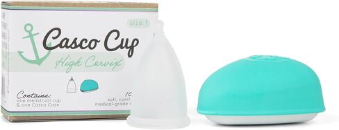 Casco Menstrual Cup & Case - Medical Grade Silicone Period Cup Made in Maine USA, Reusable Menstrual Cup. (4 Reusable Cups - Find Your Fit) in Kuwait