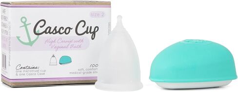 Casco Menstrual Cup & Case - Medical Grade Silicone Period Cup Made in Maine USA, Reusable Menstrual Cup. (4 Reusable Cups - Find Your Fit) in Kuwait