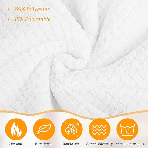 Tigeen 8 PCS Spa Women's Spa يلتف أردية سبا خفيفة الوزن مع إغلاق قابل للتعديل وأعلى مرنة (متوسطة ، أبيض) in Kuwait